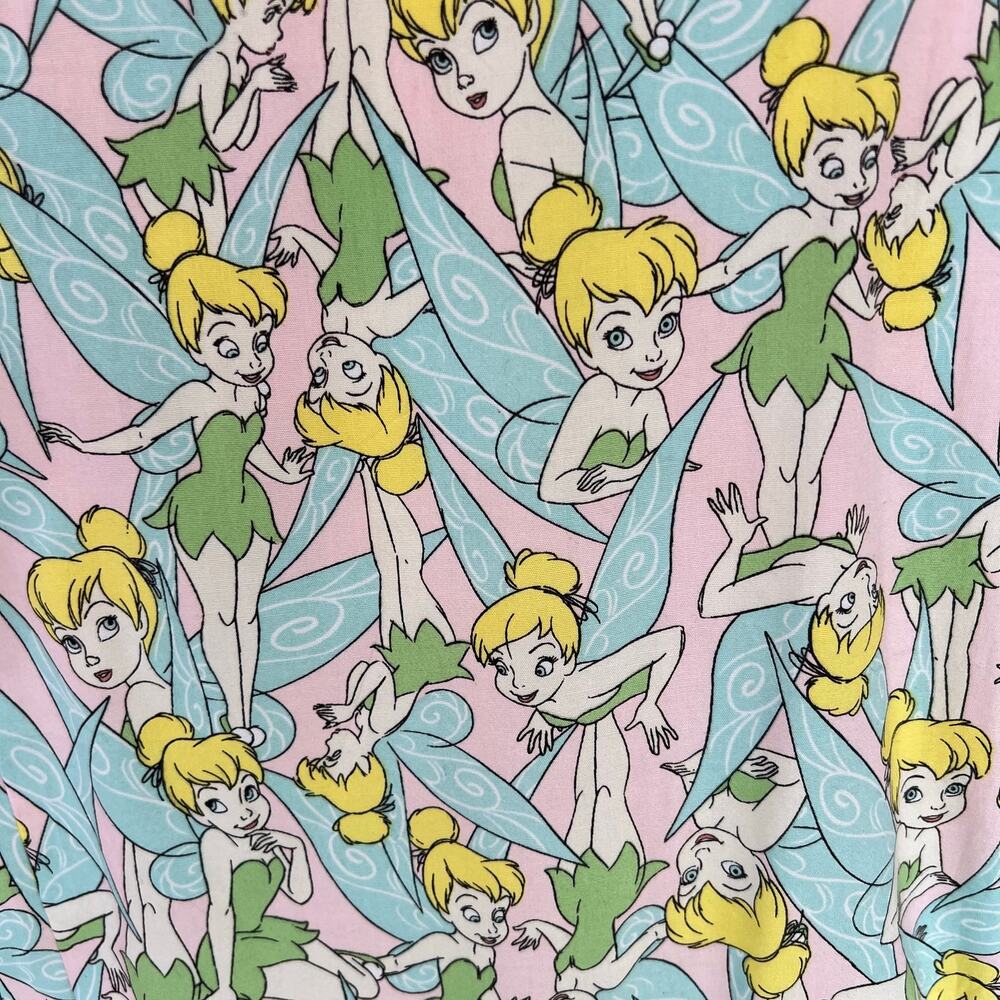 Torrid Disney Tinkerbell Dress Size 22 Pink Green Fairy Print Belted EUC - Picture 6 of 6